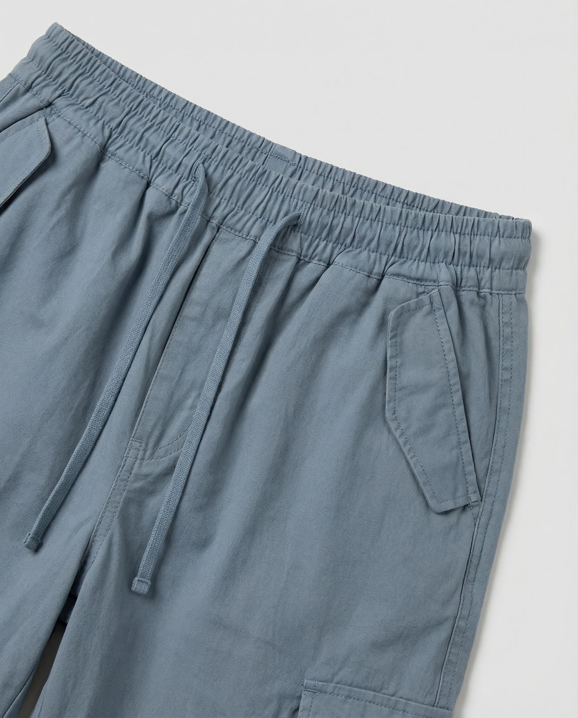 Damen weite Cargo-Hose im Retro-Utility-Stil mit hochgeschnittenem Bund Tunnelzug Mehrfachklappentaschen und verstellbaren Seitenschlaufen Heidi-Mode - Image 3