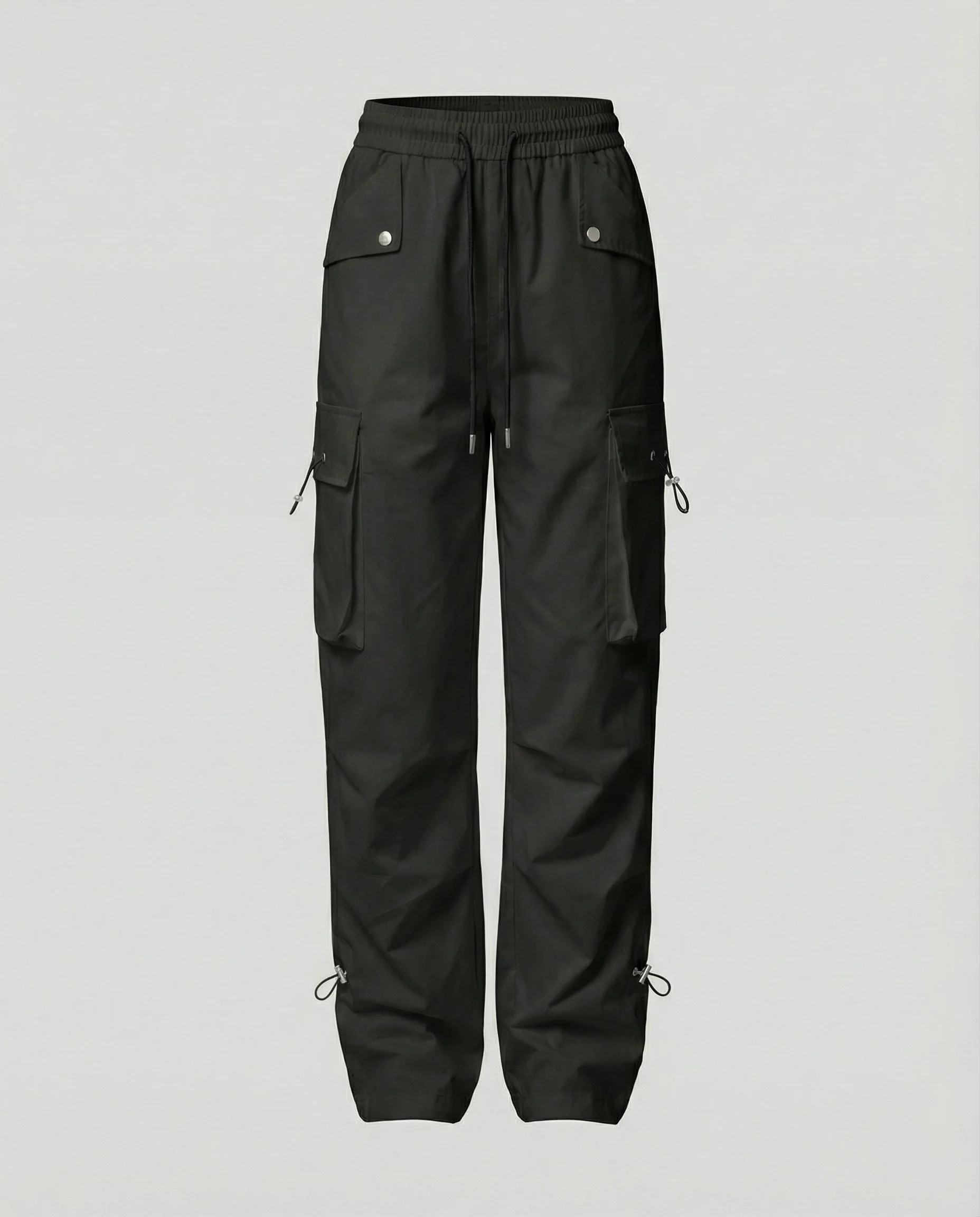 Damen nan weite Cargo-Hose mit elastischem Bund, großen Klappentaschen und verstellbarem Saum Heidi-Mode - Image 6