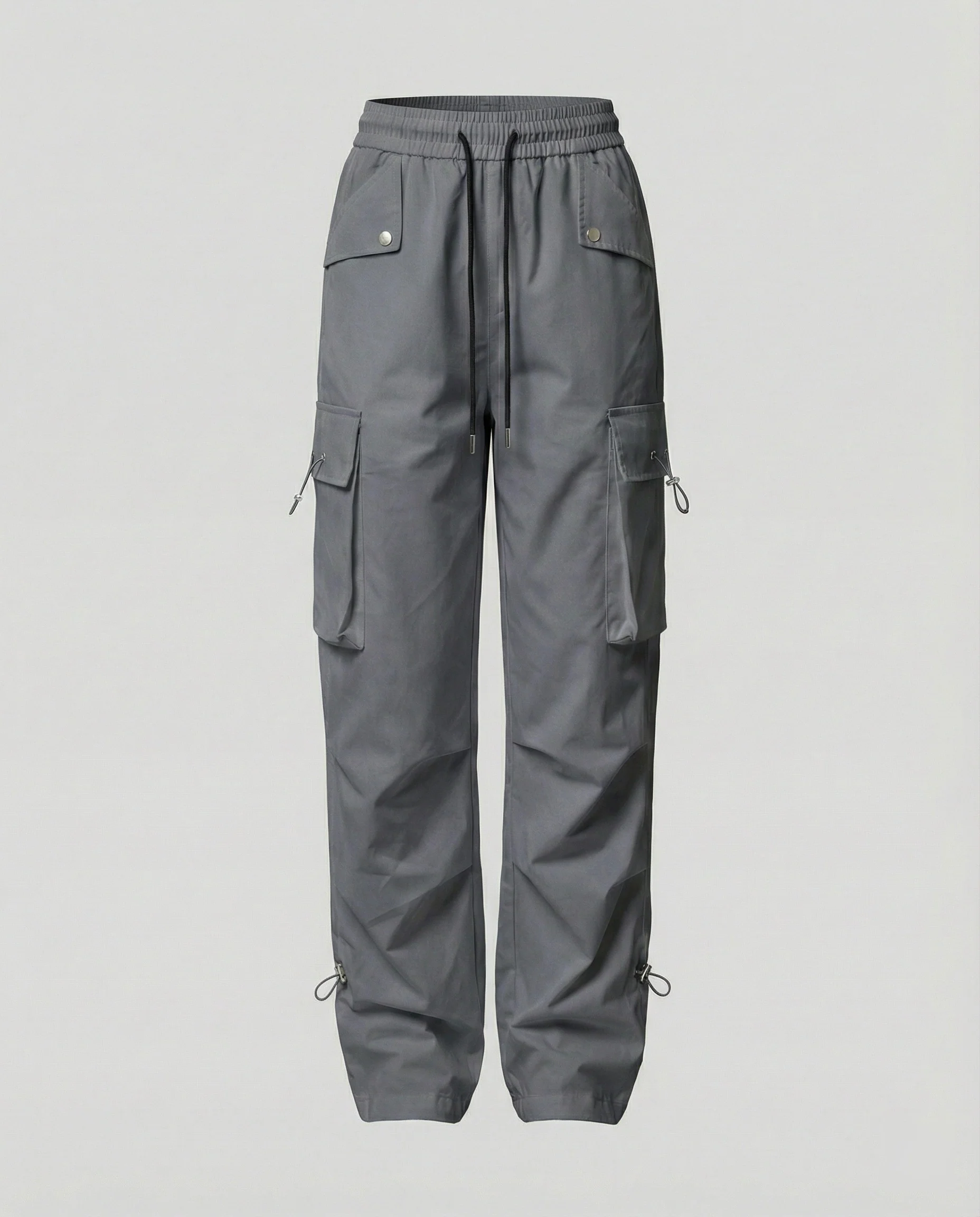Damen nan weite Cargo-Hose mit elastischem Bund, großen Klappentaschen und verstellbarem Saum Heidi-Mode - Image 7