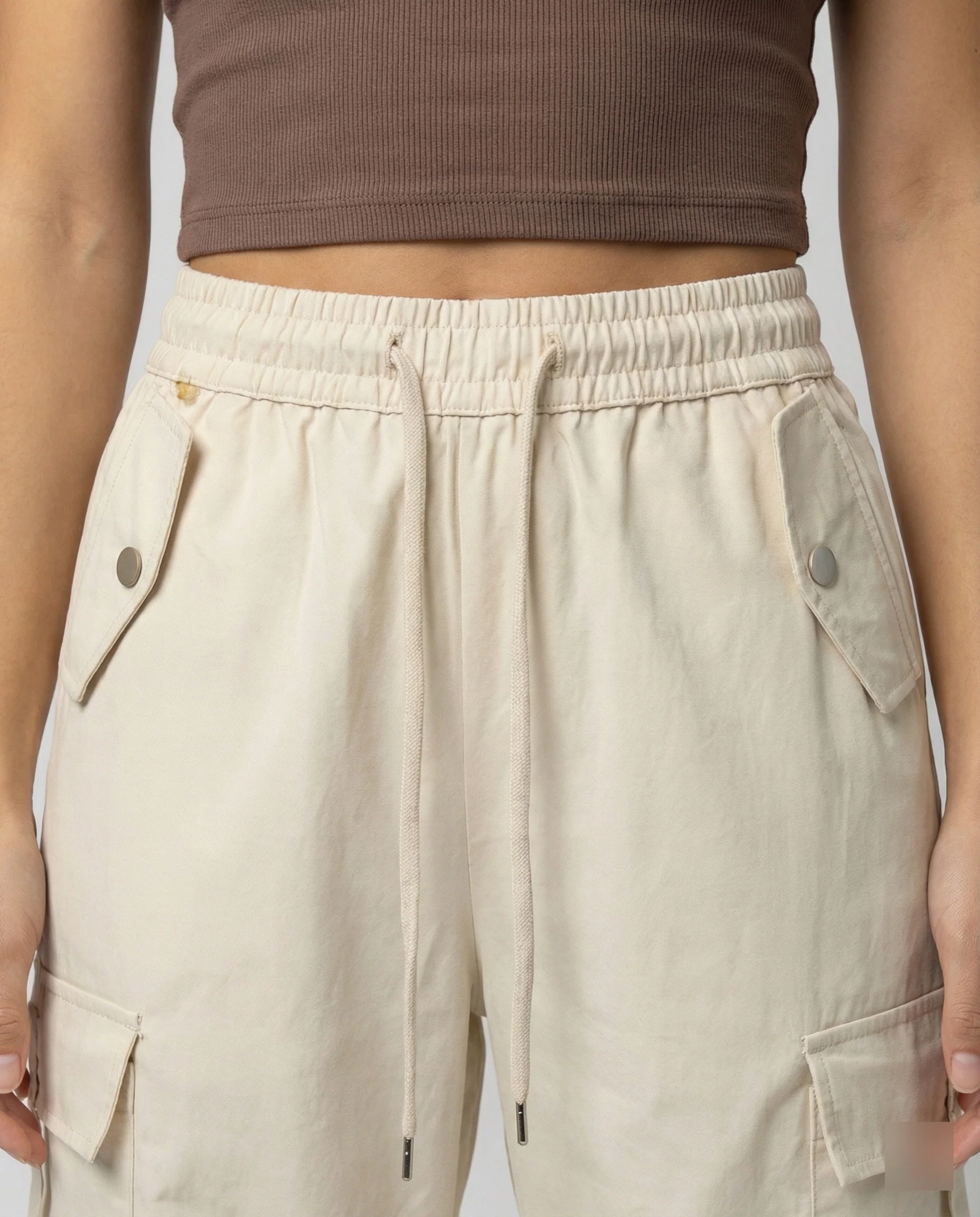 Damen weite Cargohose im Palazzoschnitt mit Tunnelzugbund elastischem Rückenteil und Multifachtaschen Heidi-Mode - Image 3