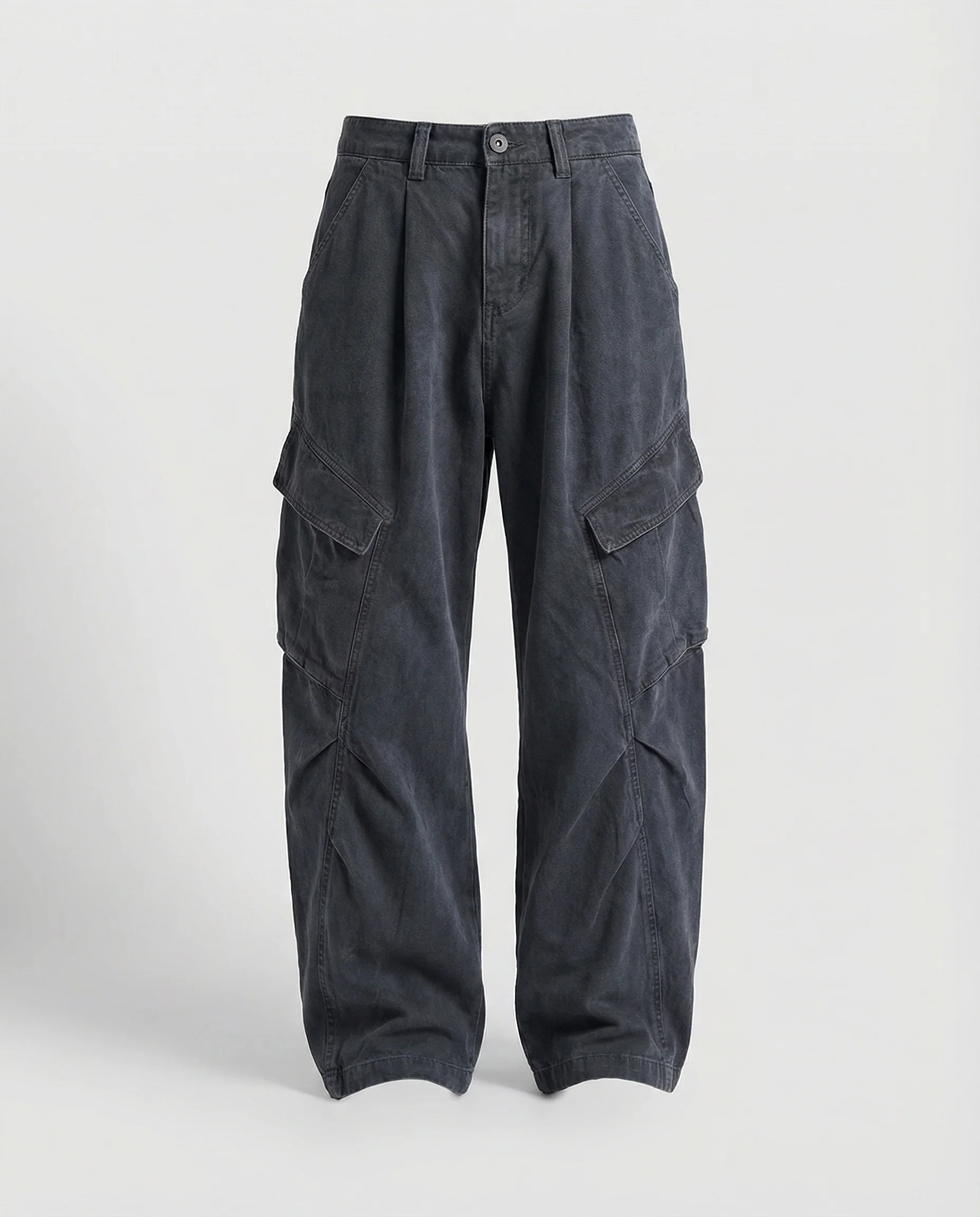 Damen weite Cargohose im Utility-Stil mit überlappenden Klappentaschen und markanter Nahtstruktur Heidi-Mode - Image 4