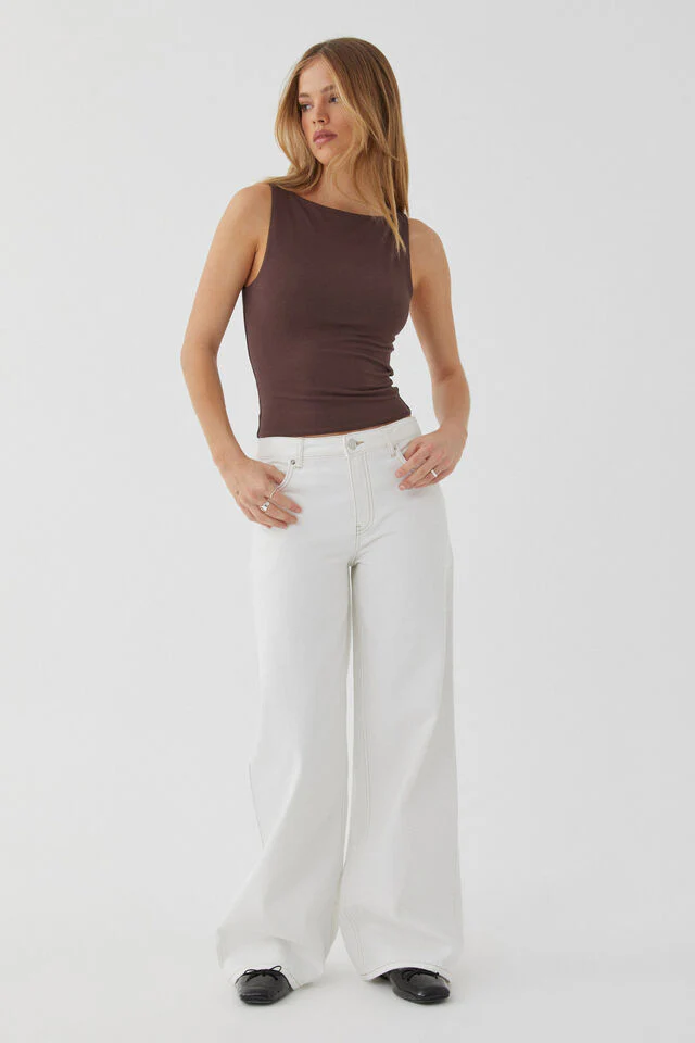 Damen Weite Denim-Jeans mit hohem Bund - Image 10
