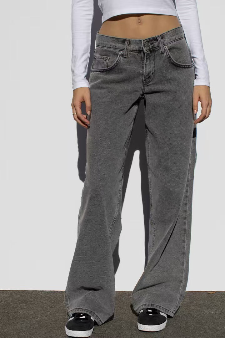 Damen Weite Denim-Jeans mit hohem Bund - Image 11