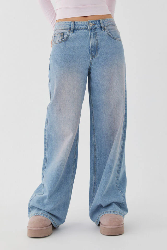 Damen Weite Denim-Jeans mit hohem Bund - Image 8