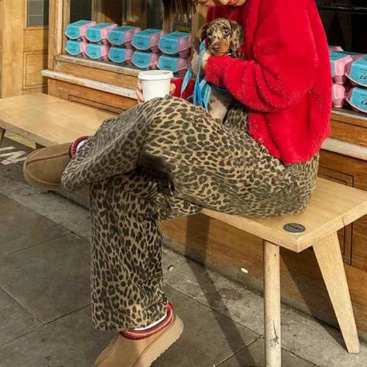 Damen Weite Hose im Leopardenmuster Heidi-Mode - Image 2
