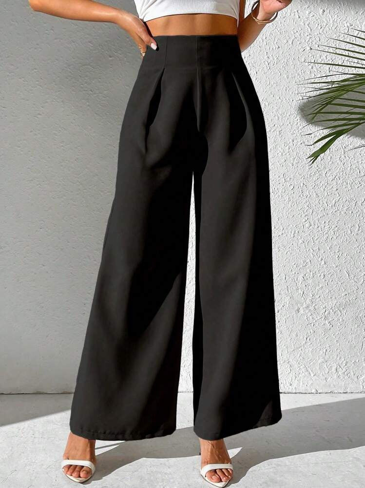 Damen Weite Palazzo-Hose mit elegantem Schnitt und hohen Taillenbund Heidi-Mode - Image 6