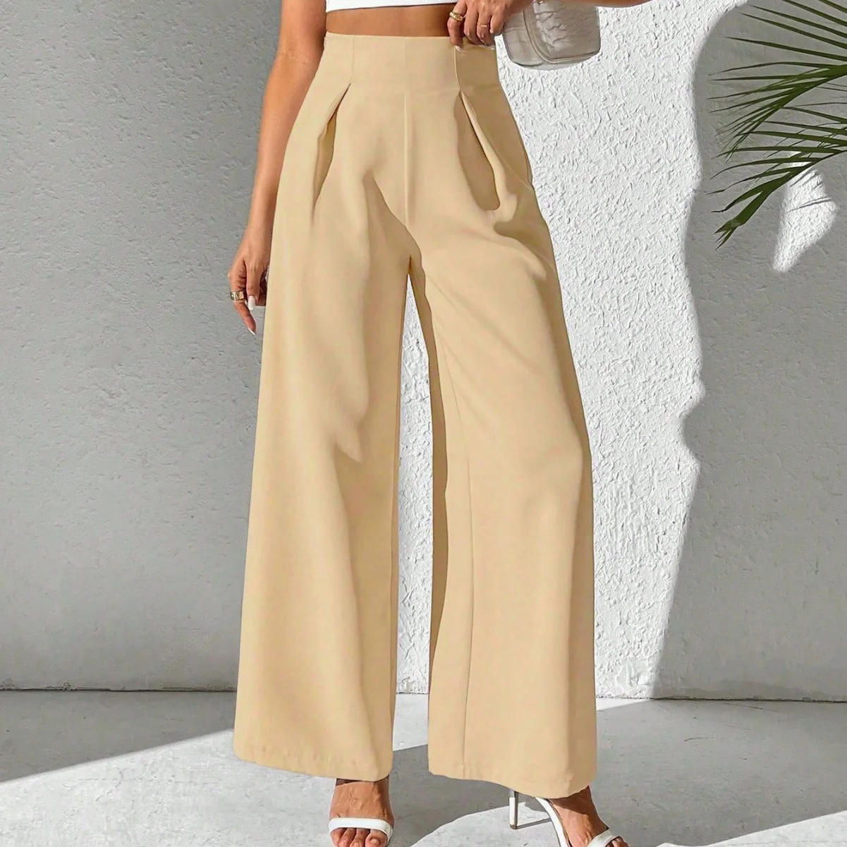 Damen Weite Palazzo-Hose mit elegantem Schnitt und hohen Taillenbund Heidi-Mode - Image 8