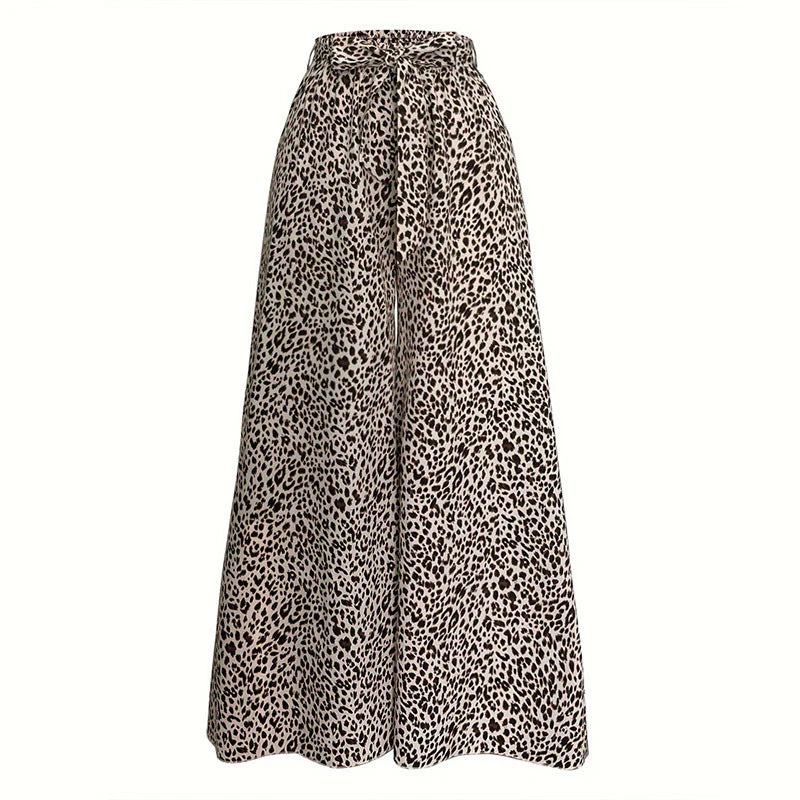 Damen Weite Palazzo-Hose mit Stylishm Leopardenmuster Heidi-Mode - Image 4