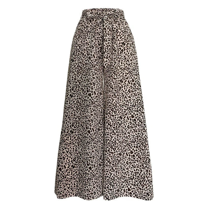 Damen Weite Palazzo-Hose mit Stylishm Leopardenmuster Heidi-Mode - Image 5