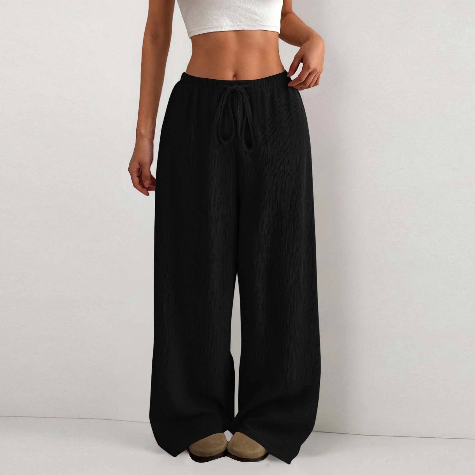 Damen Weite Sommerhose aus leichtem Stoff mit Gummizug Heidi-Mode - Image 10