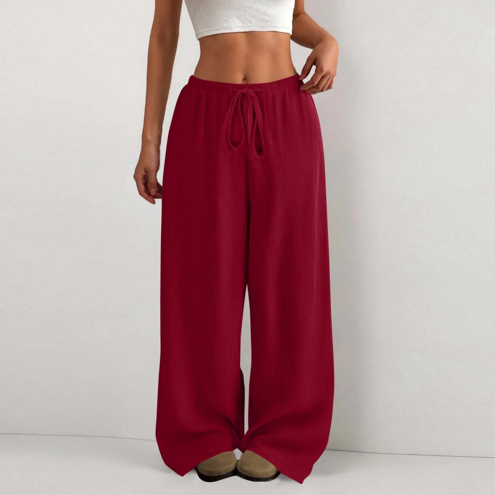 Damen Weite Sommerhose aus leichtem Stoff mit Gummizug Heidi-Mode - Image 2