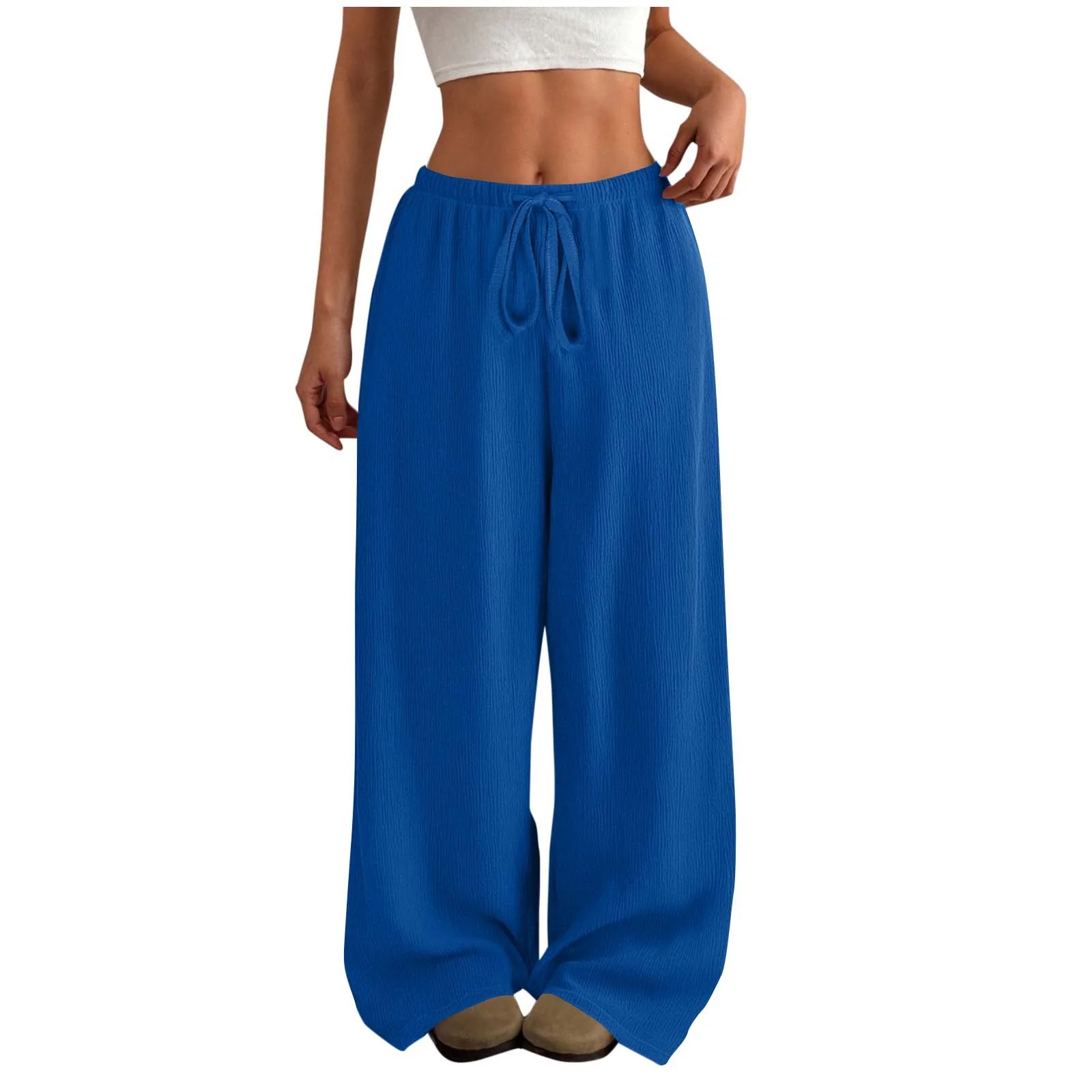 Damen Weite Sommerhose aus leichtem Stoff mit Gummizug Heidi-Mode - Image 6