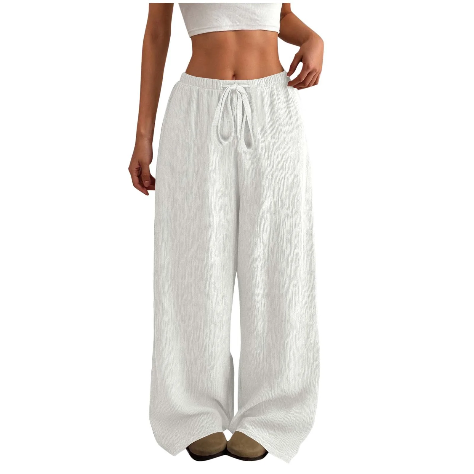 Damen Weite Sommerhose aus leichtem Stoff mit Gummizug Heidi-Mode - Image 8