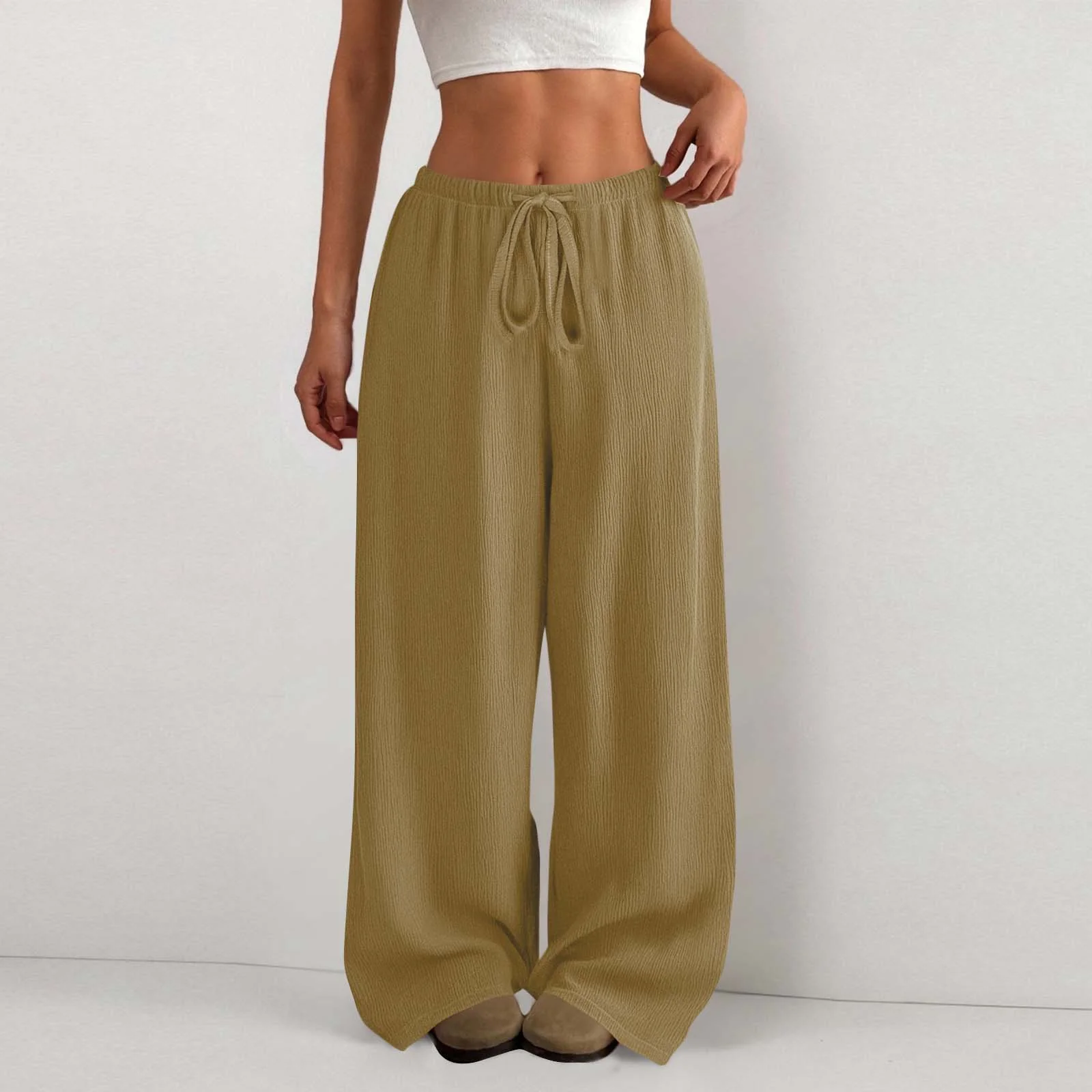 Damen Weite Sommerhose aus leichtem Stoff mit Gummizug Heidi-Mode - Image 9