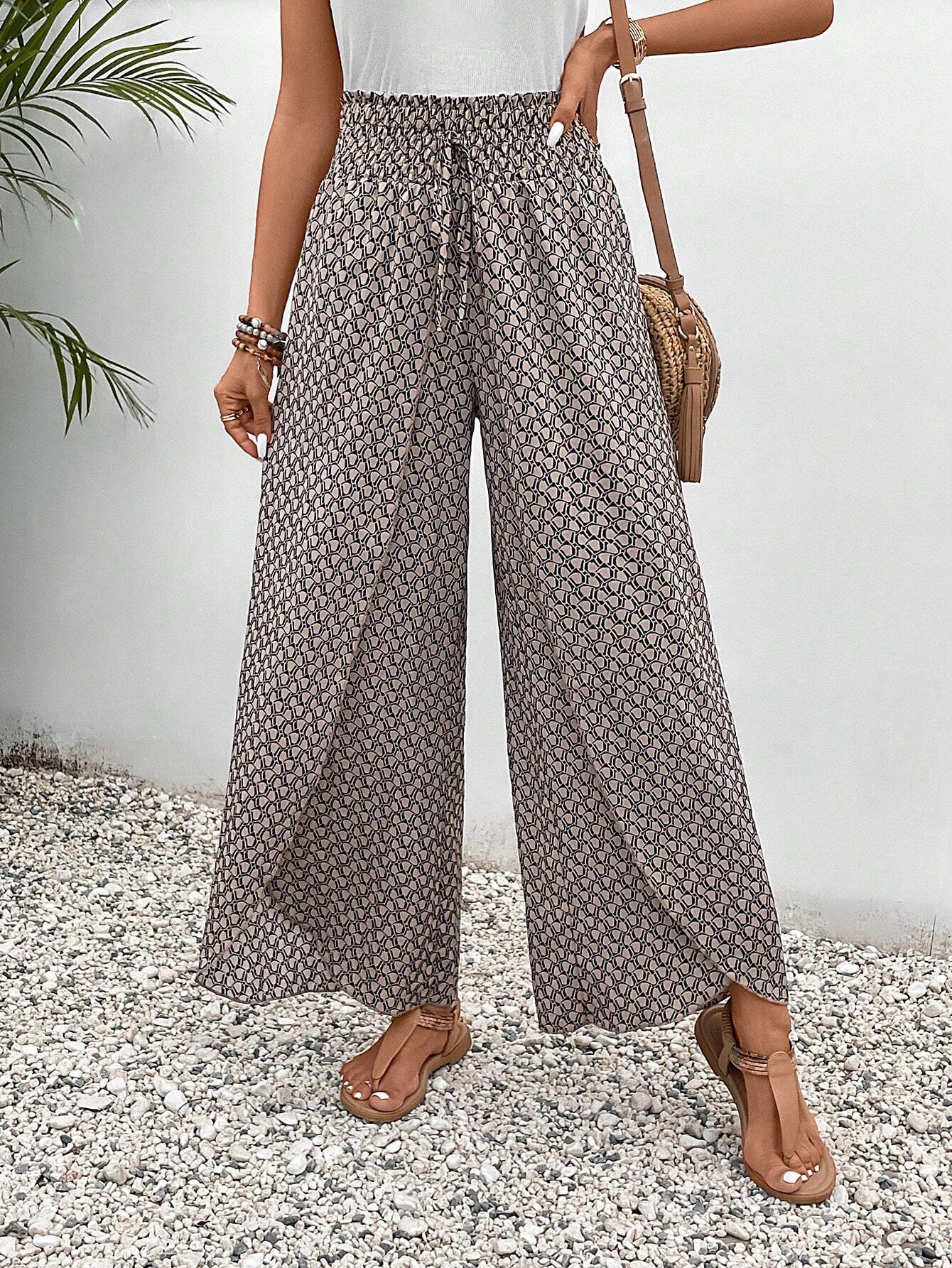 Damen Weite Sommerhose mit Elastischem Bund und Floralem Design Heidi-Mode - Image 10