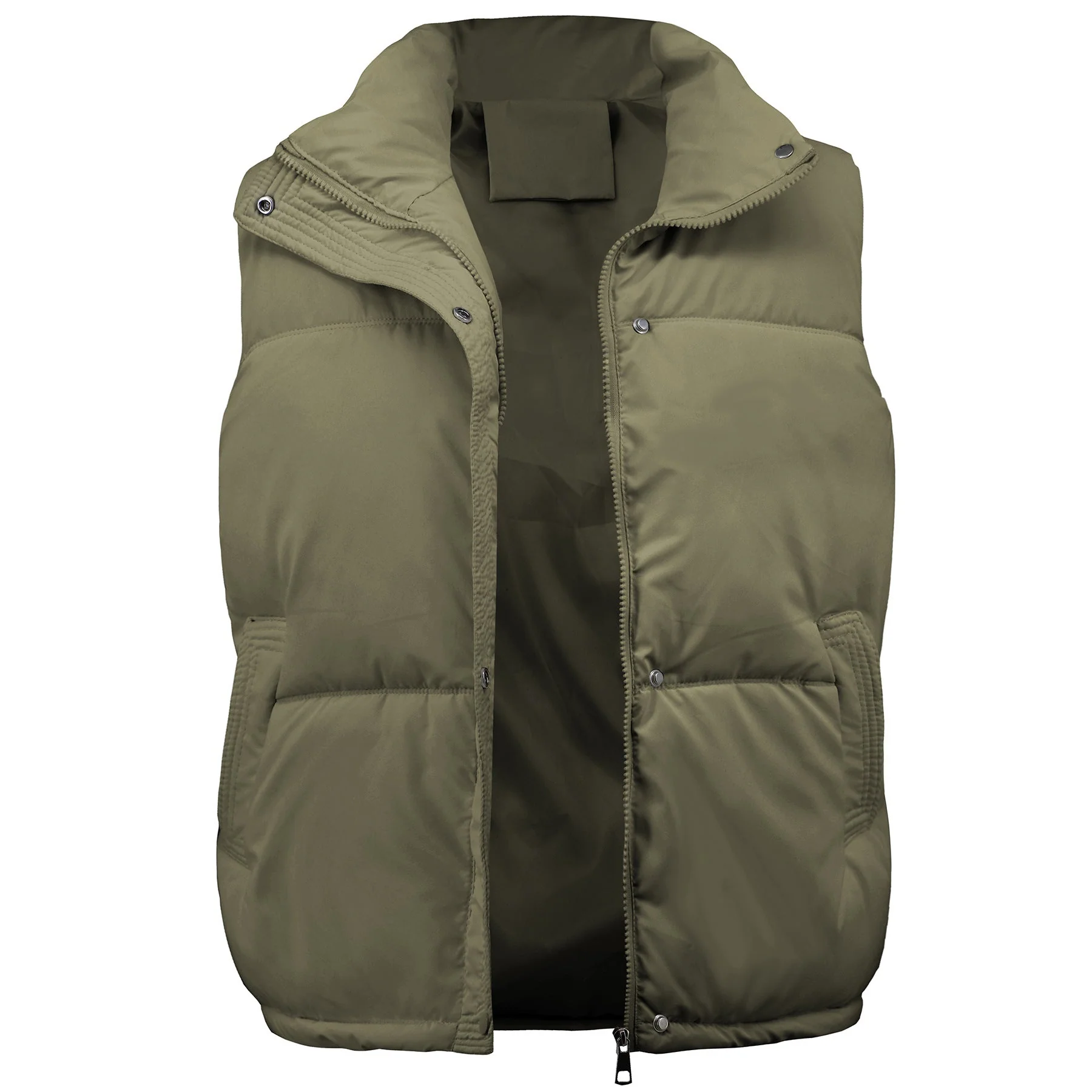Damen Weste mit Hohem Kragen und Praktischen Taschen Heidi-Mode - Image 2