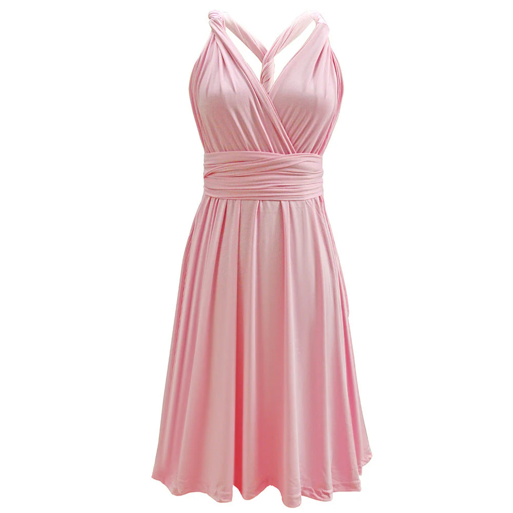 Damen Wickelkleid mit Eleganter Raffung und Tiefem V-Ausschnitt Heidi-Mode - Image 10