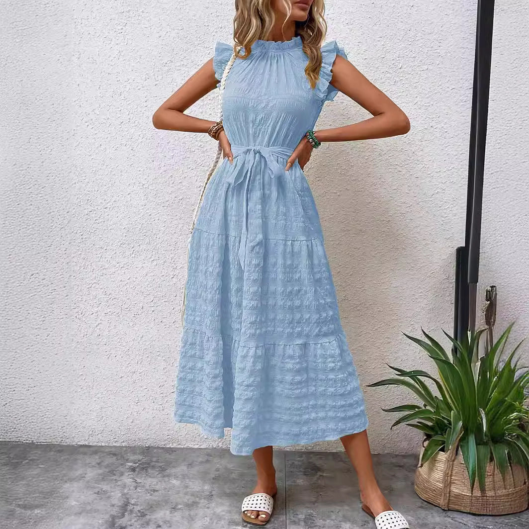 Damen Wickelkleid mit Rüschendetails und Erzählt Kleidersaum Heidi-Mode - Image 2