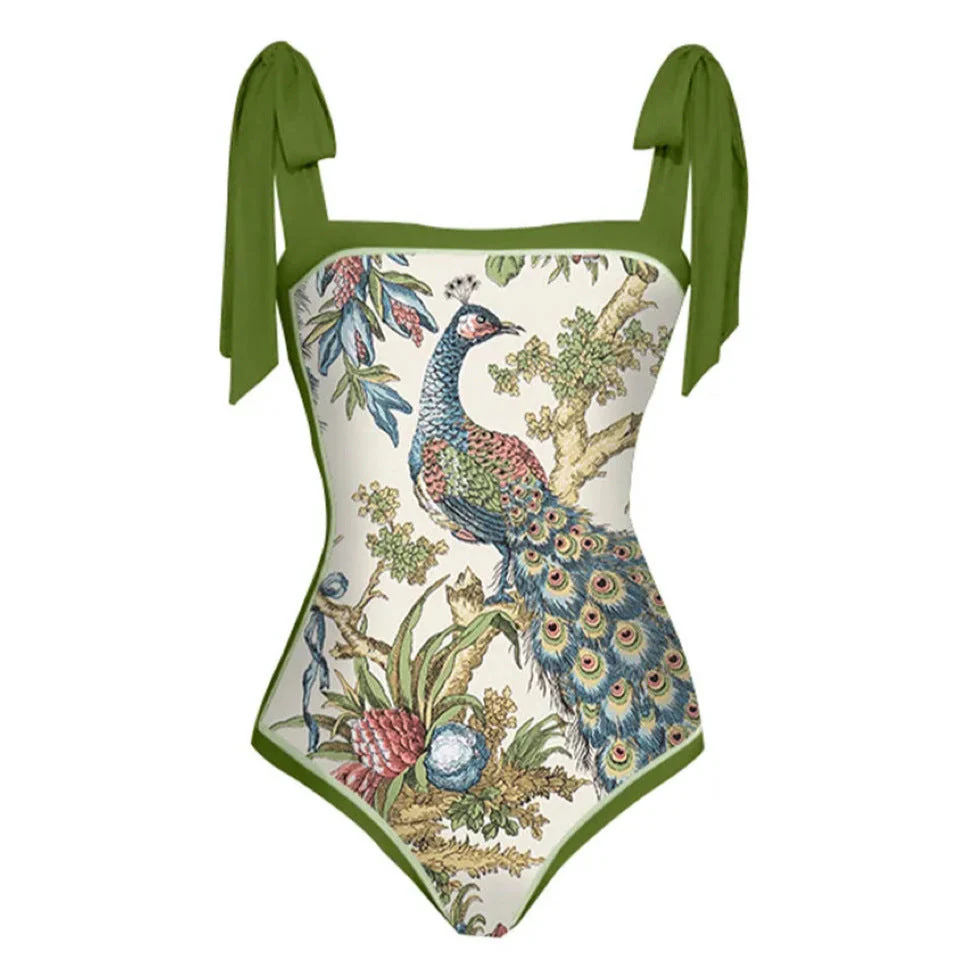 Damen Wickelrock mit Floralen Motiven und Eleganter Schleifen-Applikation Heidi-Mode - Image 2