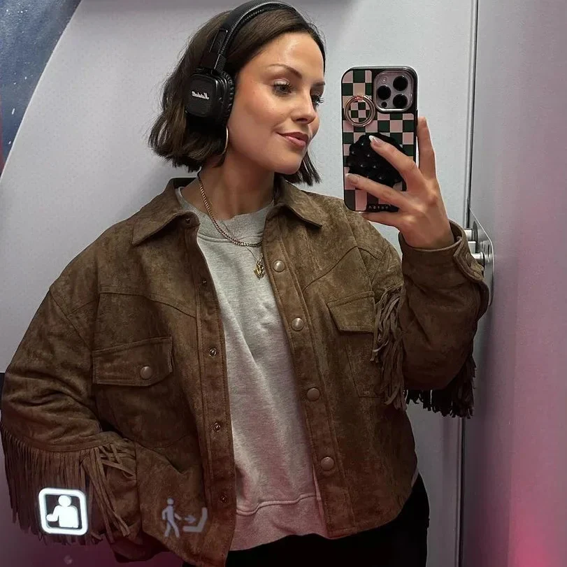 Damen Wildlederjacke mit Fransen Heidi-Mode - Image 2