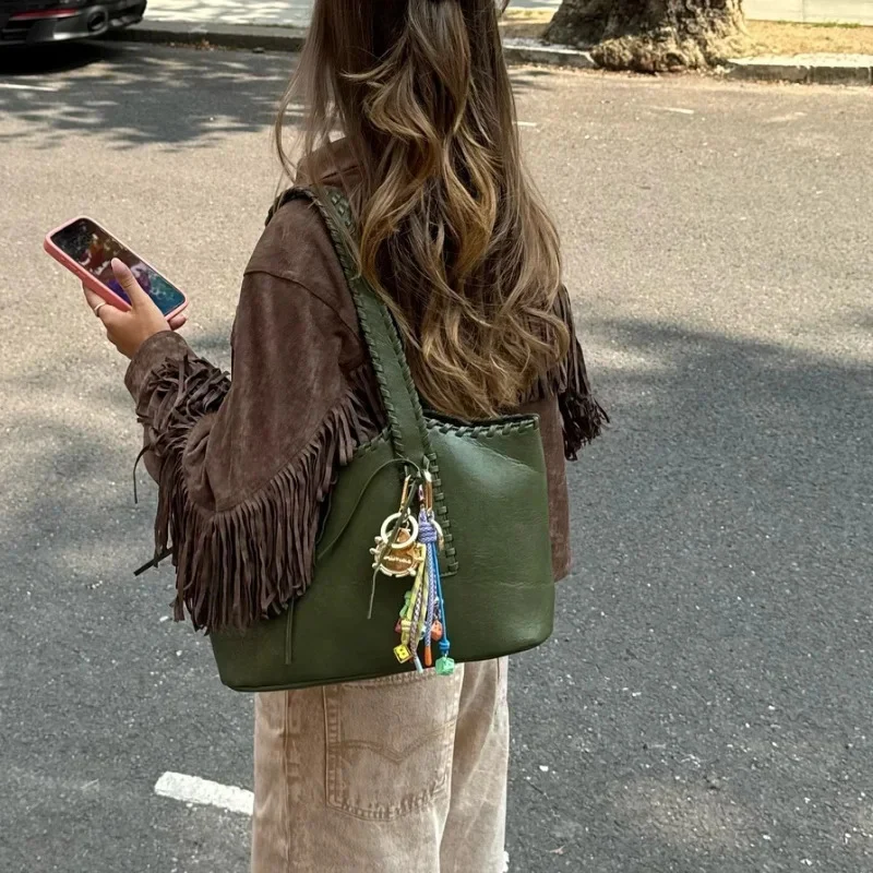Damen Wildlederjacke mit Fransen Heidi-Mode - Image 4