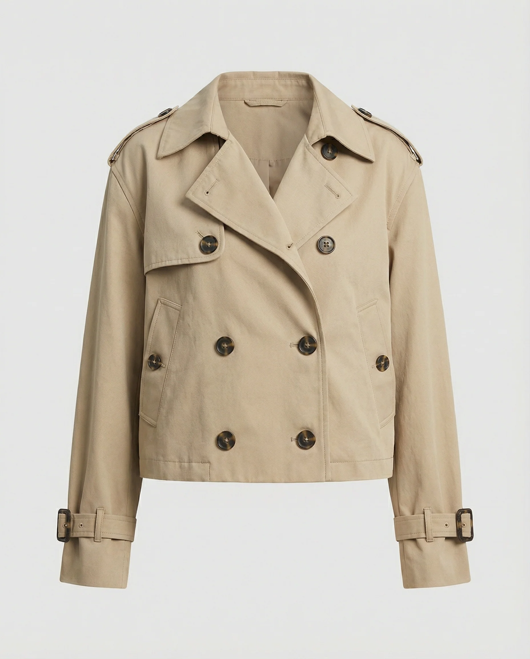 Damen Windbreaker Gelb Kurz mit Puff-Effekt und modischem Reverskragen - Image 5