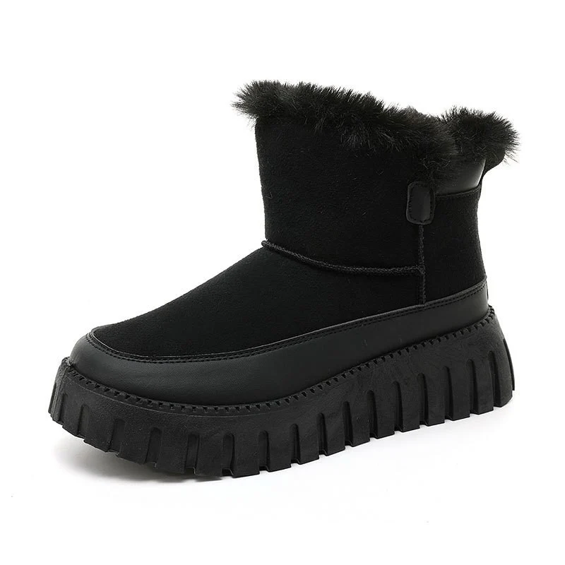 Damen Winter boots mit warmem Kunstfell und rutschfester Sohle Heidi Mode