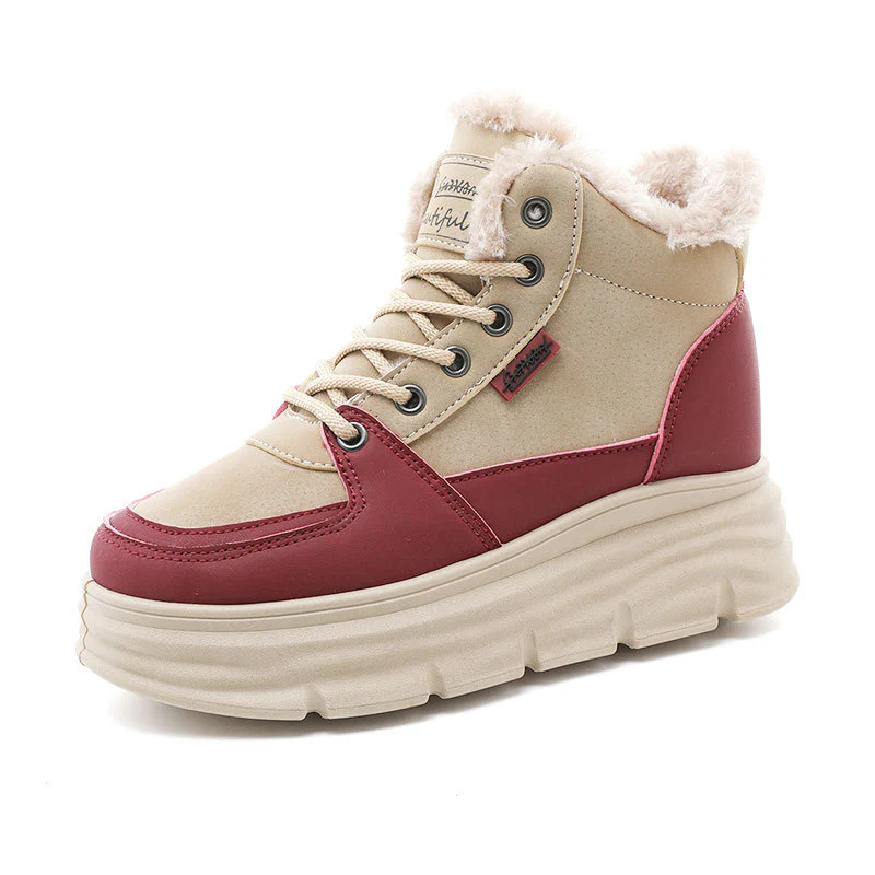 Damen Winter Sneaker mit flauschigem Innenfutter und modischer Plateau-Sohle Heidi Mode - Image 5
