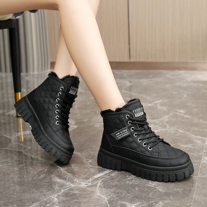 Damen Winterliche High-Top Boots mit kuscheligem Innenfutter und rutschfester Sohle Heidi Mode - Image 4