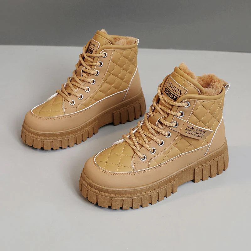 Damen Winterliche High-Top Boots mit kuscheligem Innenfutter und rutschfester Sohle Heidi Mode - Image 8