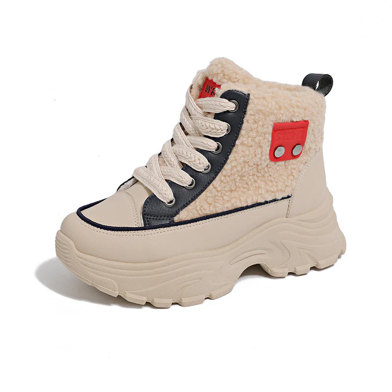 Damen Winterliche High-Top Sneaker mit kuscheligem Fleece-Futter und rutschfester Sohle Heidi Mode - Image 8