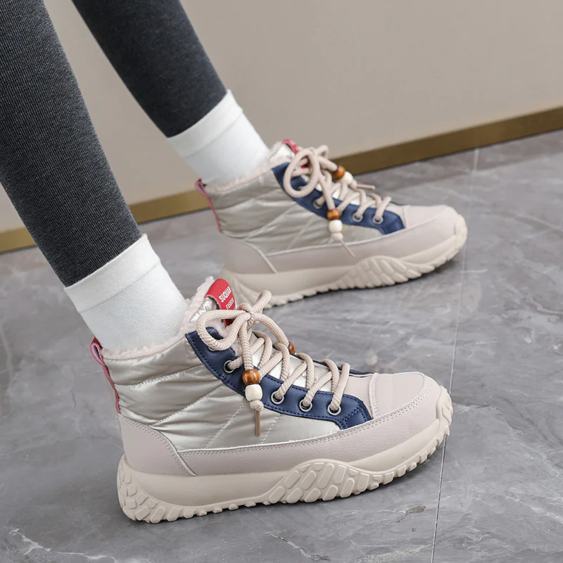 Damen Winterliche High-Top Sneaker mit schützender Fleece-Innenausstattung Heidi Mode - Image 3