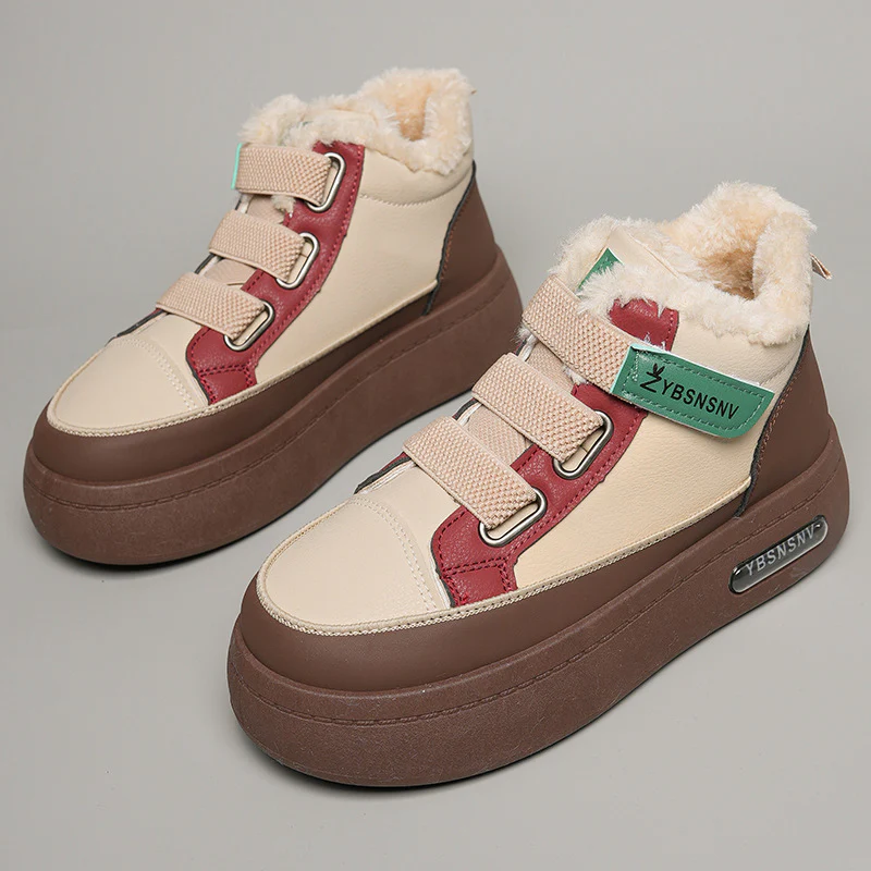 Damen Winterliche High-Top Sneakers mit bequemer Fleece-Wärmepolsterung und sportlichem Design Heidi Mode - Image 2