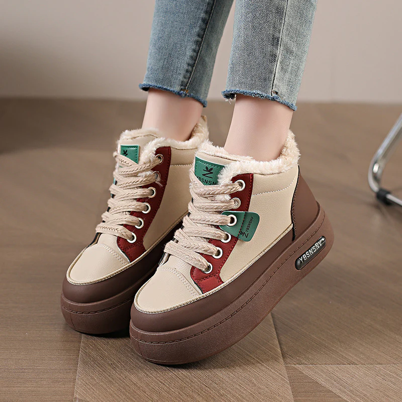 Damen Winterliche High-Top Sneakers mit kuscheligem Innenfutter und dämpfender Sohle Heidi Mode - Image 3