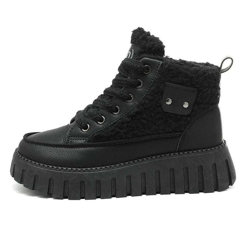 Damen Winterliche High-Top Sneakers mit kuscheligem Innenfutter und modischen Akzenten Heidi Mode - Image 8