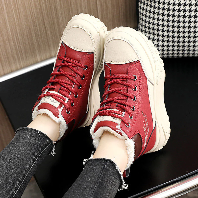 Damen Winterliche High-Top Sneakers mit kuscheligem Innenfutter und robustem Laufprofil Heidi Mode - Image 4