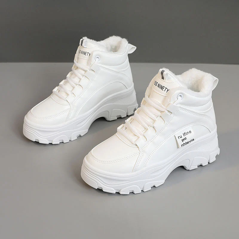 Damen Winterliche High-Top Sneakers mit kuscheligem Innenfutter und rutschfester Sohle Heidi Mode - Image 7