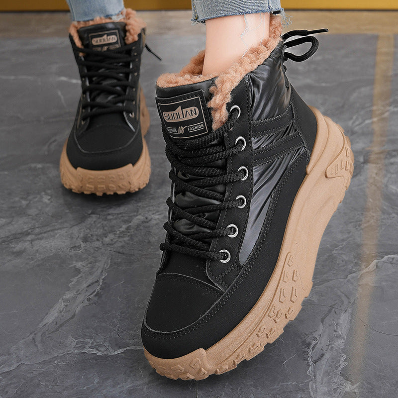 Damen Winterliche High-Top Sneakers mit kuscheligem Innenfutter und rutschfester Sohle Heidi Mode - Image 4
