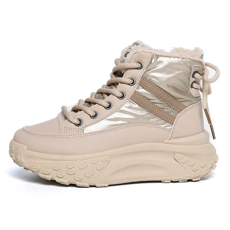 Damen Winterliche High-Top Sneakers mit kuscheligem Innenfutter und rutschfester Sohle Heidi Mode - Image 5