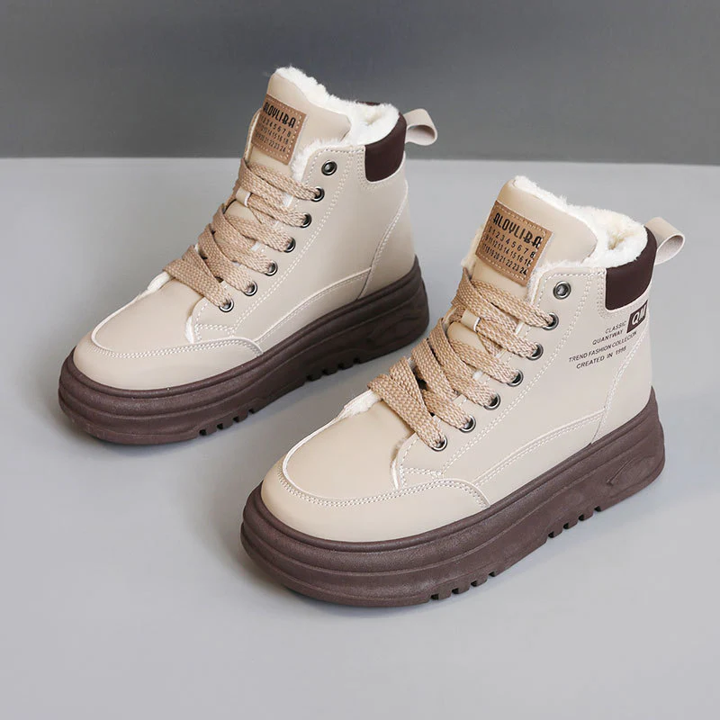 Damen Winterliche High-Top Sneakers mit warmem Innenfutter und rutschfester Sohle Heidi Mode - Image 2