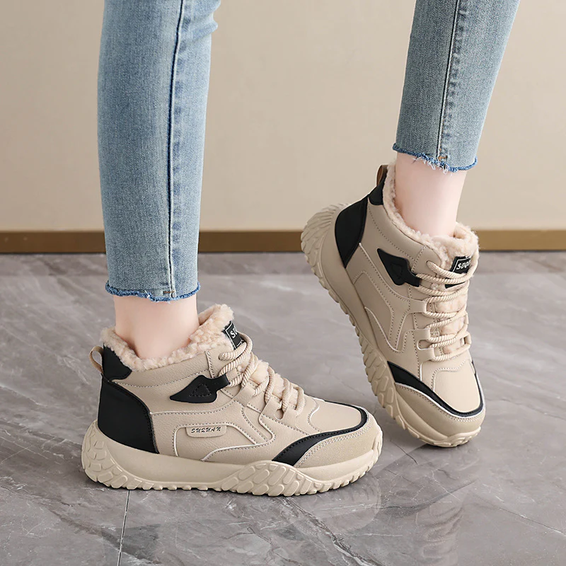 Damen Winterliche High-Top Sneakers mit weichem Innenfutter und rutschfester Sohle Heidi Mode - Image 4