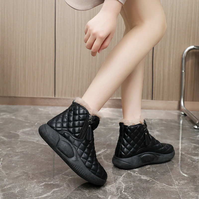 Damen Winterliche High-Top Stiefel mit Fleece-Futter und rutschfester Sohle Heidi Mode - Image 4