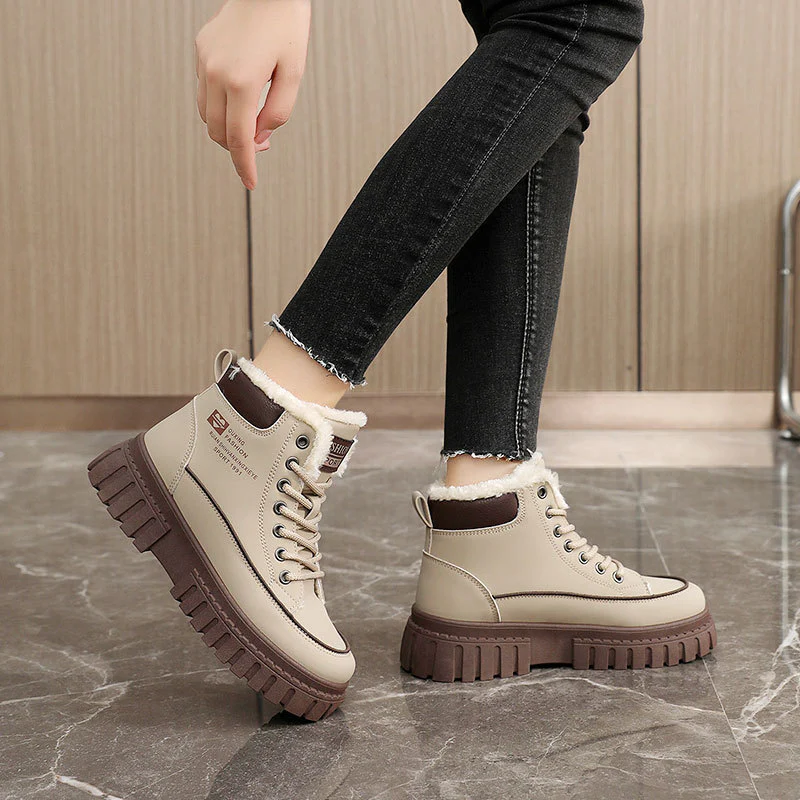 Damen Winterliche High-Top Stiefel mit kuscheligem Innenfutter und robuster Profilsohle Heidi Mode - Image 3