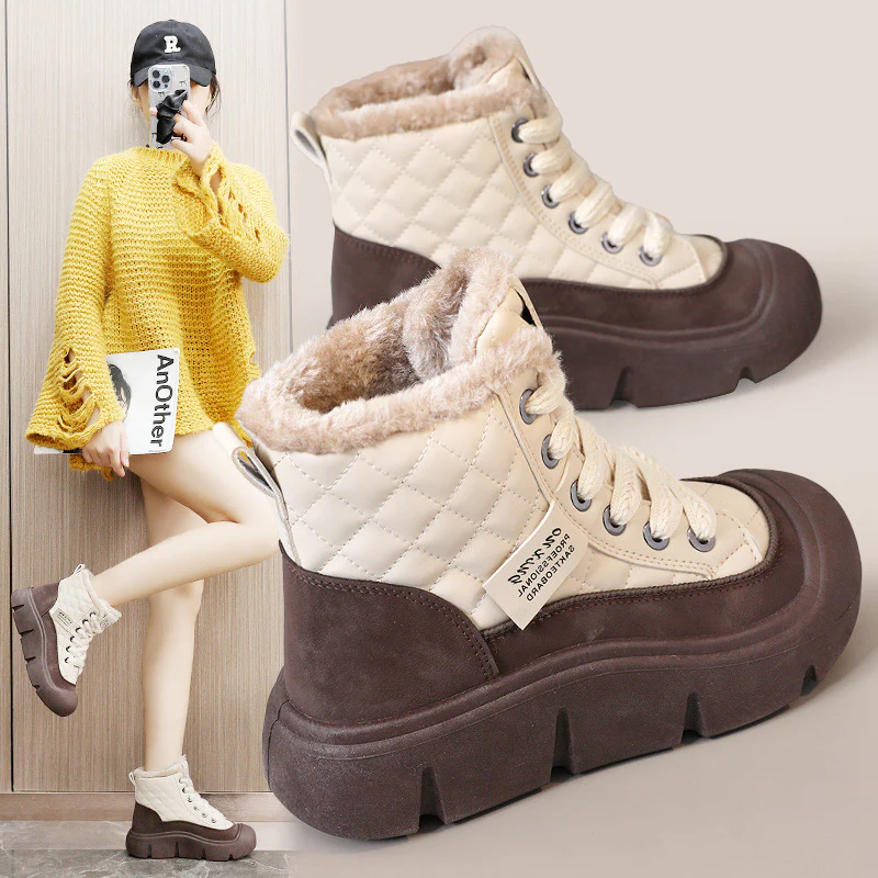 Damen Winterliche High-Top Stiefel mit kuscheligem Innenfutter und rutschfester Sohle Heidi Mode - Image 2