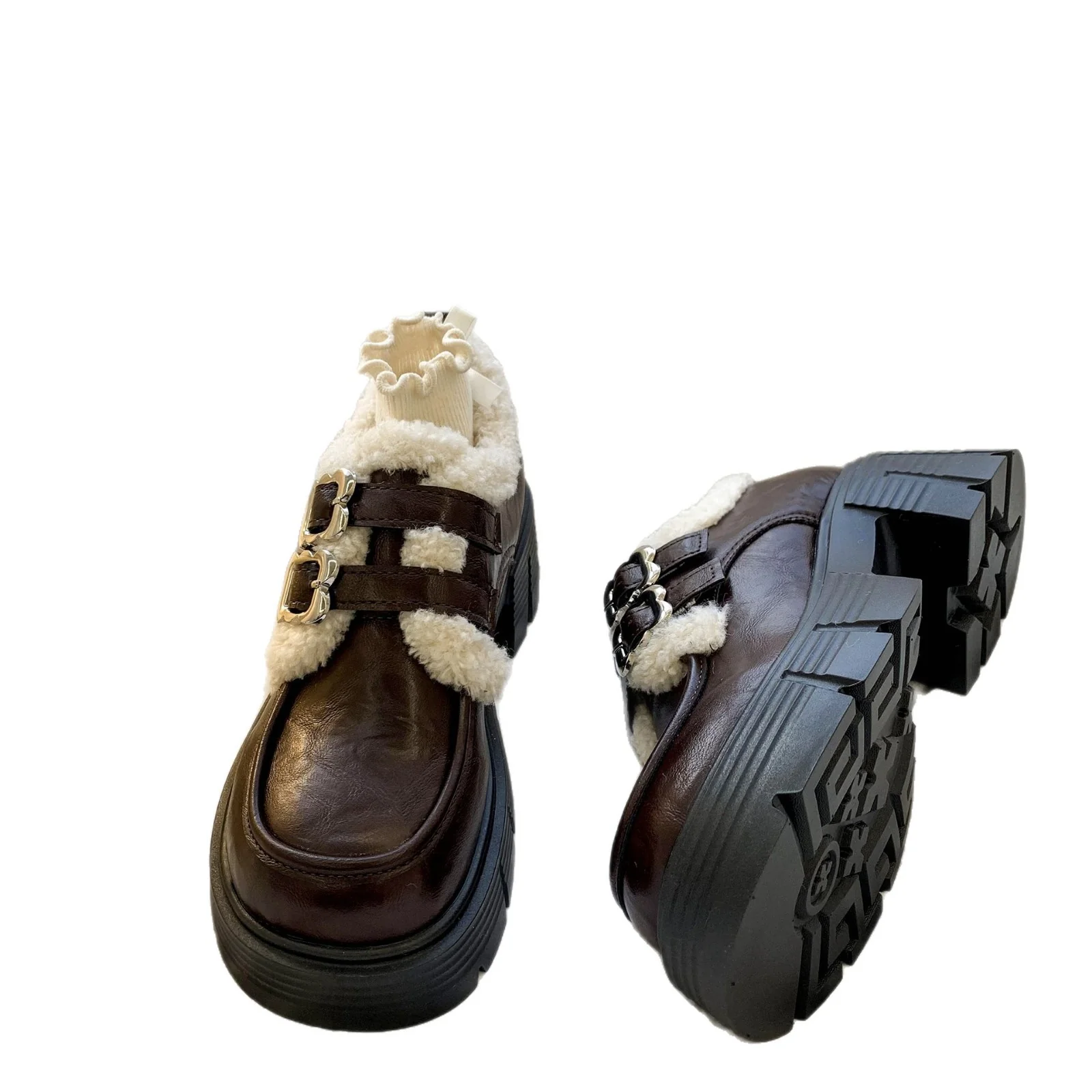 Damen Winterstiefel mit flauschigem Innenfutter und modischer Schnalle Heidi Mode - Image 5