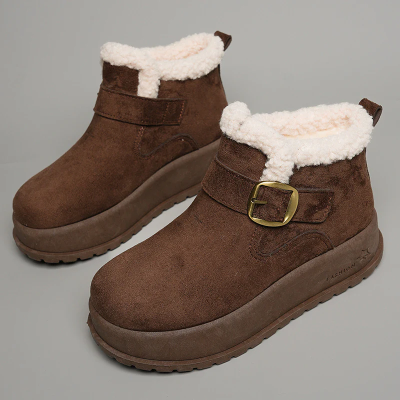 Damen Winterstiefel mit hochwertigem Fleece-Innenfutter und modischer Schnalle Heidi Mode - Image 2