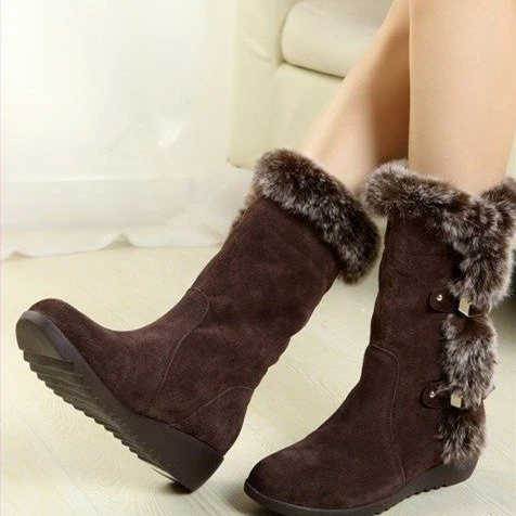 Damen Winterstiefel mit hochwertigem Kunstfellkragen und rutschfester Sohle Heidi Mode - Image 3