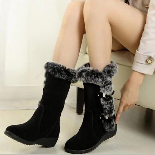 Damen Winterstiefel mit hochwertigem Kunstfellkragen und rutschfester Sohle Heidi Mode - Image 4