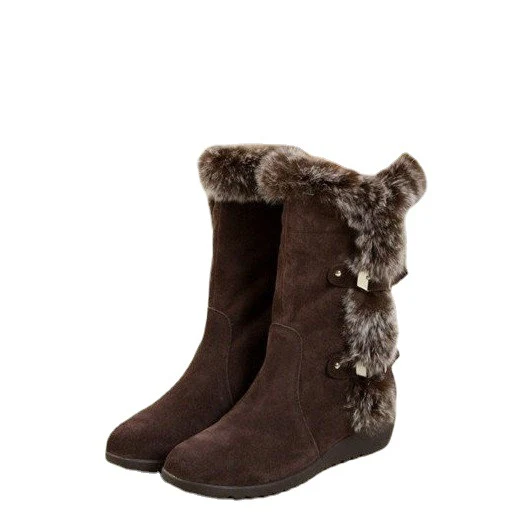 Damen Winterstiefel mit hochwertigem Kunstfellkragen und rutschfester Sohle Heidi Mode - Image 5