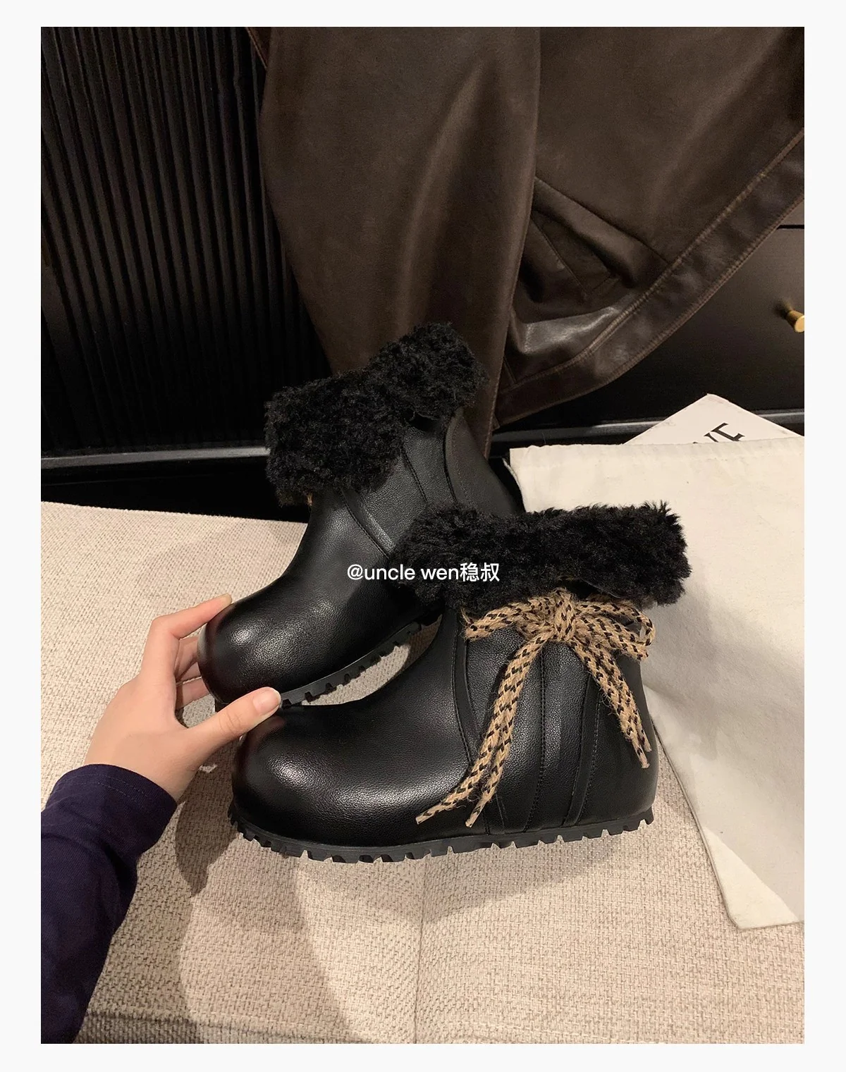 Damen Winterstiefel mit kuscheligem Innenfutter und modischer Schnürung Heidi Mode - Image 7